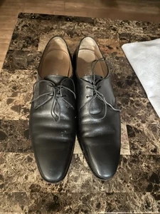Salvatore Ferragamo Men’s Black Leather Oxford Shoes Size 12 B ￼ - Picture 1 of 6