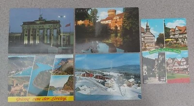 5 Vintage German Postcards Germany Letter Card Berlin Places Of Interest  - Image 1 of 4