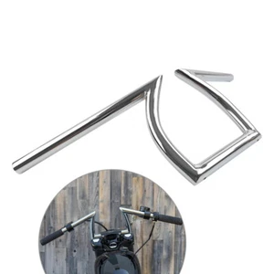 1" 25MM Drag Z Bar Handlebar For Harley Bobber Chrome Steel For Honda For Suzuki - Imagen 1 de 9