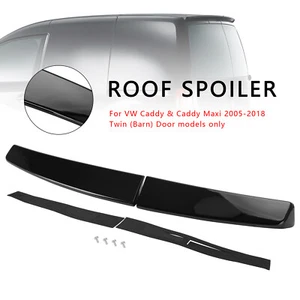 Gloss Black Rear Twin Barn Door Trunk Spoiler Per VW Caddy Maxi 2005-2018 H0 - Picture 1 of 18