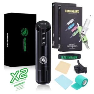 Dragonhawk X2 Pen Set High Capacity Battery Body Wireless Tattoo Machine Art Per - Picture 1 of 10