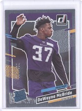 DEWAYNE MCBRIDE 2023 PANINI DONRUSS 366 RATED ROOKIE PRESS PROOF SILVER 21/100 R