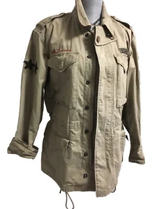 Polo Ralph Lauren Women Embroidered Combat Jacket Cotton Twill Size XL /498$ - Picture 1 of 11