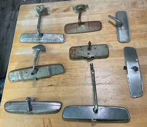 1950,s-60,s AUTOMOBILE REAR VIEW MANUAL MIRROR LOT PARTS/REPAIR=FORD-CHEVY-DODGE - Foto 1 di 16