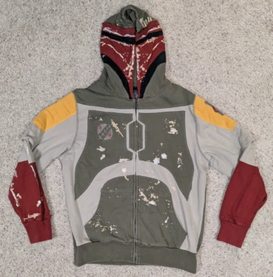 Sudadera con Capucha Boba Fett Para Hombre Mediana Corte Marc Ecko Coser Star Wars Cremallera Completa Chaqueta Disfraz Foto 1 de 4