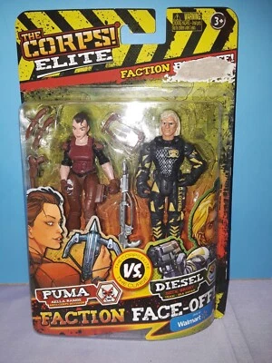 The Corps Elite Faction Face Off - Figuras de acción PUMA vs DIESEL - Lanard Nuevo Foto 1 de 2