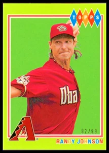 2022 Topps Brooklyn Collection Chartreuse #17 Randy Johnson Diamondbacks/99 - Picture 1 of 2