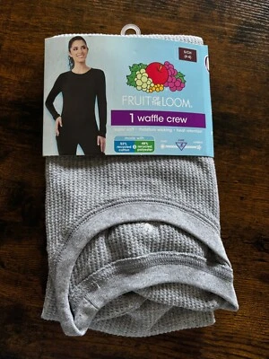 Gofre térmico para mujer Fruit of the Loom Crew talla S 4-6 gris nuevo Foto 1 de 2