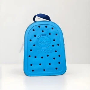 Crocs Mini Kids Backpack Book Bag Green Blue Used Clean - Picture 1 of 3