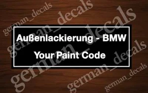 1 X BMW E3, E8, E9, E10, 2002 3.0CS 3.0S BAVARIA PAINT COLOR STICKER AUFKLEBER - Picture 1 of 1