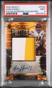 Sam Howell 2022 Select Orange Pulsar 2 CLR RC Rookie Auto Autograph /30 PSA 9 - Picture 1 of 2