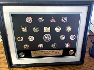 NASA Astronaut Crew Abzeichen Apollo Skylab Sojus 1968-1975 Sammler Ed gerahmt - Bild 1 von 6