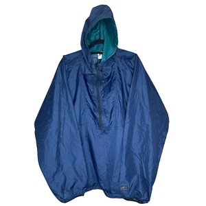 Helly Hansen VTG Blue Windbreaker Rip Stop Jacket Hooded Pullover Nylon Men's XL - Picture 1 of 8