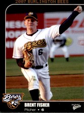 2007 Burlington Bees Multi-Ad #8 Brent Fisher Gioodyear Arizona AZ Baseball Card