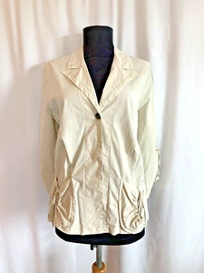 XCVI Light Tan Cotton Blend Jacket - size Medium NWT - Picture 1 of 6