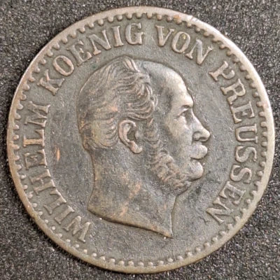 1868-A Prussia Wilhelm I/William I Silber Groschen Coin .220 Silver 2.2 g KM#485 - Image 1 of 2