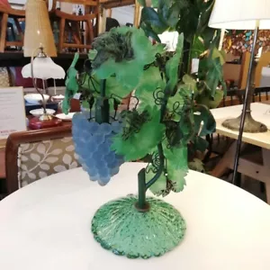 Murano Glass Grape Table Lamp Venetian Italy Vintage Rare Antique Lighting - Picture 1 of 18
