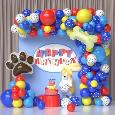 132pcs Paw Patrol Theme Balloon Garland Kit Pet Dog Kids Birthday Party Decor - image 1 of 3