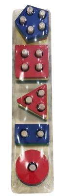 Wooden Sorting & Stacking Blocks Shapes, CPC Certified & Tested, 24M+ - Image 1 of 3