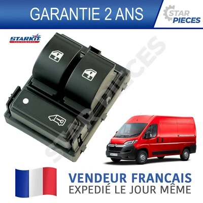 PLATINE COMMANDE BOUTON LEVE VITRE AVANT GAUCHE BOXER 3 DUCATO 3 JUMPER 3 - Photo 1/4