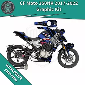 CF MOTO 250NK 2017-2022 Kit Gráfico Gris Perro y Tiburón Juego de Pegatinas - Imagen 1 de 7