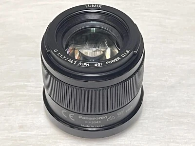 Panasonic LUMIX G 42.5mm/F1.7 ASPH./POWER O.I.S H-HS043-K Black Lens Japan used - Image 1 of 4