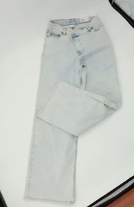 SO Jeans Damen Größe 9 weites Bein blau Denim helle Waschung super hoher Bund - Bild 1 von 8