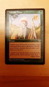 Magic The Gathering Worldly Tutor Card Mirage very good condition - Picture 1 of 2