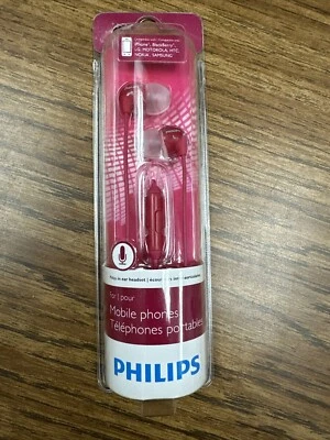 Philips Rosa Auriculares Intrauditivos Nuevos Sellados Teléfono Chromebook Tablet Compatible Foto 1 de 4