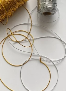 Macrame Cord Rope 1.5 mm Solid Gold/ Silver Metallic - Craft String 10/20 m - Picture 1 of 10