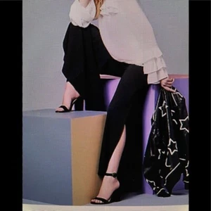 Pantalone Palazzo Peace Love World spacchi laterali NERO 12 A295998 NUOVO CON SCATOLA TASCHE SEXY - Foto 1 di 12