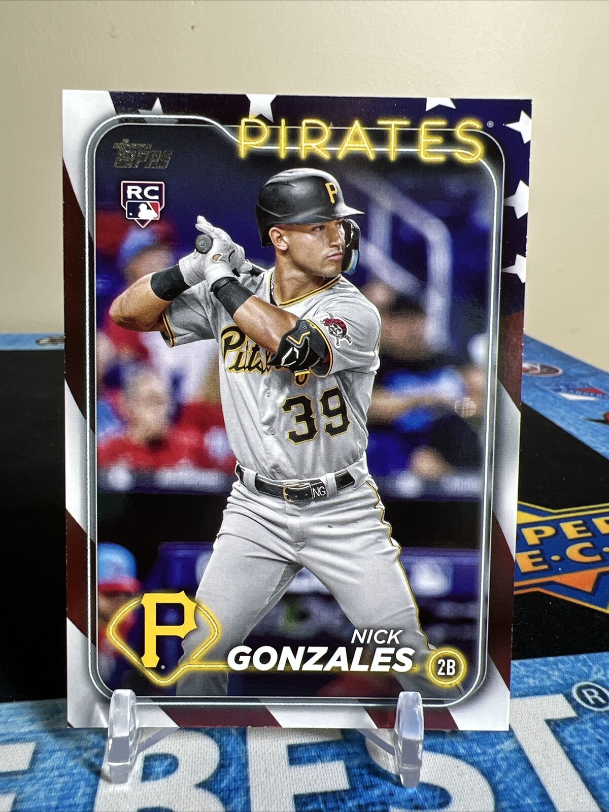 2024 Topps Series 1 Nick Gonzales #168 Independence Day /76 Pittsburgh Pirates