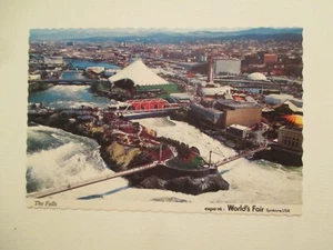Cartolina Spokane Washington Expo 74 Esposizione Mondiale Cascate veduta 2 Continentale - Foto 1 di 2