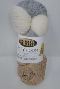 Fiesta Hilos Baby Boom Extra Fino Super Lavado Merino y Nylon Vainilla 100gr - Imagen 1 de 2