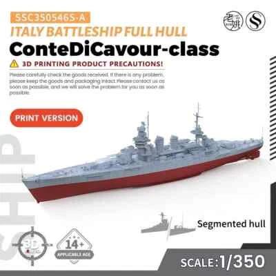 Kit Modelo Militar SSMODEL 1/350 Italia Acorazado Clase ConteDiCavour CASCO COMPLETO Foto 1 de 4