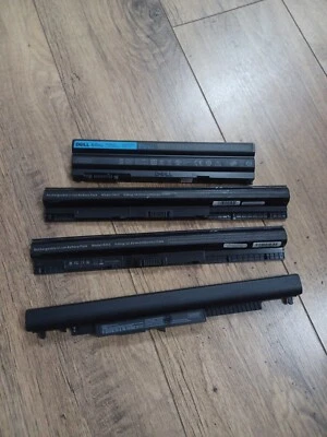 JOB LOT OF 4 LAPTOP BATTERIES. PARTS ONLY. DELL & HP. DELL MY51K, T54FJ, HP HS04 - Image 1 of 2