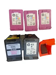EMPTY ink cartridges HP 63 63XL ORIGINAL tri-color black - Photo 1/1