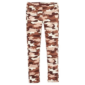 Lucky Brand Girls Pull-on Stretch Jegging Pants In Brown Camo - Size M 8/10Y - Picture 1 of 9