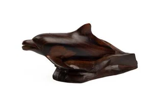 Estatuilla de delfín, talla en madera - Imagen 1 de 10