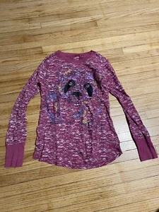 Green Soda Girl 10-12 Long Sleeve T-shirt Panda Cutie Lightweight - Picture 1 of 4