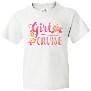 Inktastic Girl Cruise With Flowers Youth T-Shirt Girls Ocean Sea Ladies Group - Picture 1 of 6