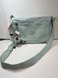 Kipling Callie Umhängetasche mit Leslie Affe Schlüsselanhänger in Springtime Sage Neu - Bild 1 von 6