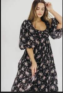 Worth Collective Harlow Maxi Dress Black, Medium, Baby Bump Friendly - Picture 1 of 11