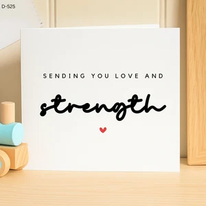 Liebe und Kraft Karte senden, An dich denken Karten, Beileidskarte, 6x6 - Bild 1 von 2