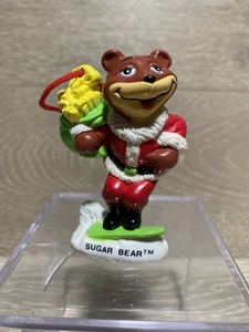 Adorno navideño vintage de PVC Sugar Bear 1993 Kraft General Foods dorado crujiente - Imagen 1 de 7