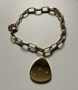 Skagen Gold Tone Bracelet With Crystals Charm and Letter A - Picture 1 of 8