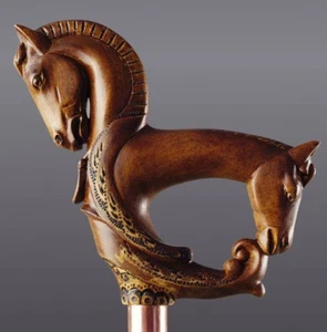 Hand-carved Horse Forever Walking Stick/Cane Inspired By Vintage Art-40" Tall - Picture 1 of 7