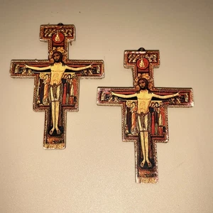 "Crucifijo de San Damián, 3"" Basílica de San Francisco de Asís, adornos para árboles" - Imagen 1 de 5