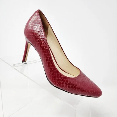 Cole Haan Womens Bethany Grand OS Pumps Red Snakes 6B High Heels Leather Sexy - Image 1 of 4