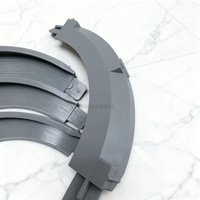 4 Pack DieCast Hot Wheels Compatible 90 Degree High Bank Turn Curve Corner Grey - image 1 of 4